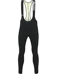 Culote Largo Con Tirantes Ciclismo Santini 2017 Vega 2 Aquazero Negro-Amarillo (Xxxl , Negro)