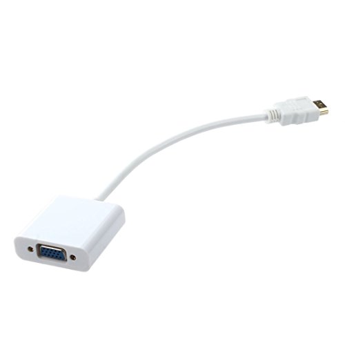 SODIAL(R) 1080p HDMI zu VGA Adapter Kabel Konverter mit Audio-Kabel Weiss - 4