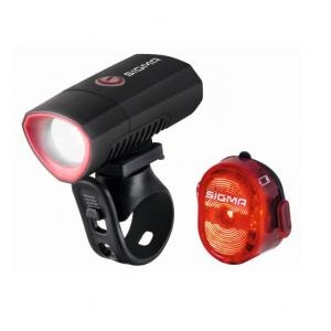 Sigma Sport Sigma 19550 Set Faro Anteriore Buster 300 + Nugget II Flash, Adulti Unisex, Nero, Taglia Unica