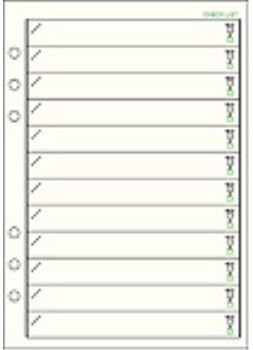 Raymay Davinci A5 size 6-hole personal organizer refill, check list, 20 sheets DAR298