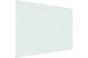 'vidaXL Fireplace Glass Plate - 80x60 cm Rectangular Tempered Glass Panel, High-heat resistant floor covering for Fireplace, Stove, Burner Protection