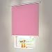 Produktbild Sonnenschutz-HH® - Seitenzugrollo Verdunkelungsrollo Thermorollo - Außenmaß Breite 90 x 250 cm Höhe rosa - Lichtundurchlässig Rollo für Abdunkelung Kettenzugrollo inkl. Universalträger
