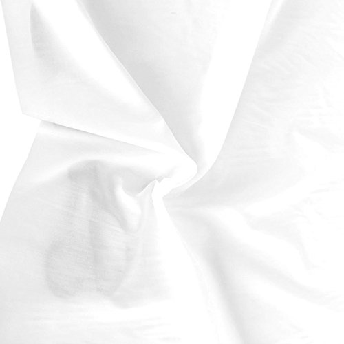 TOLKO Baumwollstoffe – feiner weicher Batist als Meterware zum Nähen und Dekorieren – Weiß – 145cm breit - 2