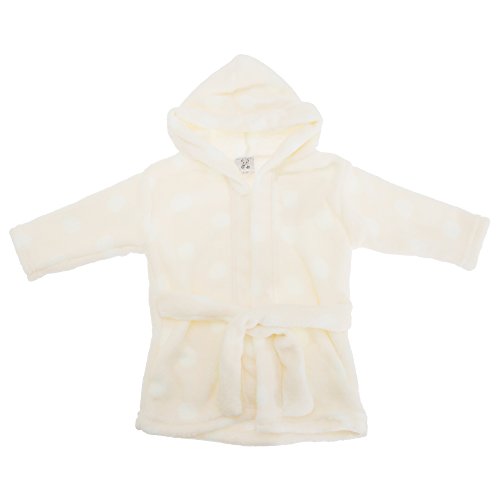 Baby Unisex Supersoft Spotty Hooded Dressing Gown/Bath Robe (3-6 Months) (Yellow)