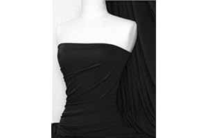 Premium Quality Matte Nylon Jersey 4 Way Stretch Swim Wear, Dance Leotard, Leggings Material | Matching Shades in Mesh 50+ Colours in Stock Sold by The Metre by Tia Knight Black, 1 Metre