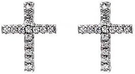 Ocean Fashion Micro-set crystal cross earrings