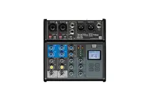 British Acoustics LiveMix 4FX - 4 Channel Compact Analogue Mixer with Bluetooth, USB & Effects