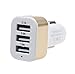 Produktbild USB Charger Adapter Kolylong® 3 Port 12V 24V auf 5V USB Ladegerät Adapter für iPad iPhone iPod Blackberry Mobiltelefone GPS Gold