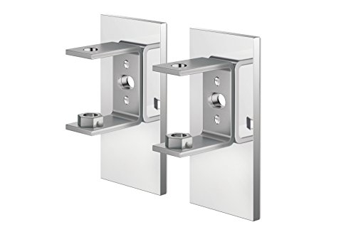 ZACK 40041 Linea Wandhalterungen für Klebemontage, Edelstahl hochglänzend, Set/2