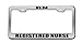 Produktbild RN Registered Nurse Chrome License Plate Frame Tag Black