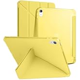 UnDePlus iPad 11.Nesil A16 11in&ccedil;/10.Nesil 10.9in&ccedil; ile uyumlu Kılıf Kalem B&ouml;lmeli Trifolding Case Sarı