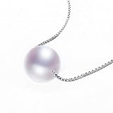 💎【 Especificación】: Tipo de metal: plata de ley 925, sin alérgenos, sin níquel, sin cadmio, sin plomo; Piedras preciosas: Perla de Swarovski. Tamaño del collar: 1cm * 1cm / 0,39 in * 039 in; Peso: 3 g/ 0,104 oz; Longitud de Chaine: 45 +5cm Perlas diámetro: 8mm.