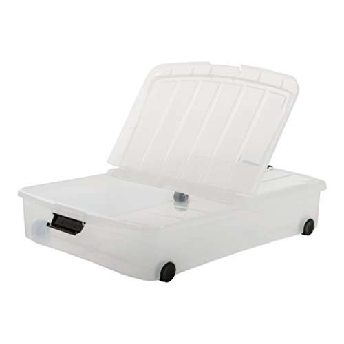 Iris 140068 Set von 2 Unterbettkommode, Rollenbox, Stapelbare Aufbewahrungsbox, Kunststoffbox, 50 L - 4