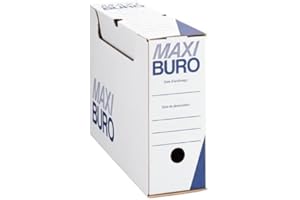 Maxiburo Boîte à archives blanches dos 10 cm Lot de 20
