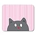Produktbild AOCCK Gaming Mauspads, Gaming Mouse Pad Pink Affectionate with Grey Cat Looking from The Bottom of Page Original Red 11.8"x 9.8" Decor Office Nonslip Rubber Backing Mousepad Mouse Mat
