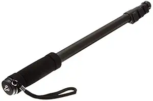 HIFFIN 176cm Monopod Universal 69 ft max Length,min Lenght 21ft with Soft Non-Slip Sponge, 4 Section Tube,Universal Camera Adaptor, Screw Hole at Bottom and Security Locking in Black Color