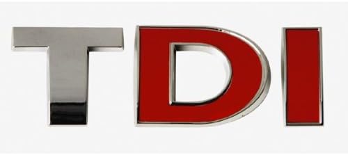 TDI Chrome/Red Boot lid Badge Emblem Sticker