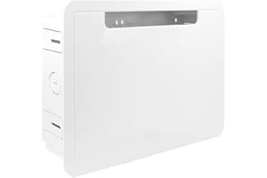 JAYRUIT Caja de medios empotrada de TV de 9 pulgadas, kit de gestión de cables de montaje en pared, caja de salida de recinto de red para sistema de entretenimiento en casa