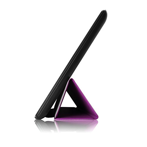 Infiland Lenovo IdeaTab A10-70 Hülle Case-Ultra Dünn Tri-Fold Smart-Muschel PU Leder Ultra Schlank Superleicht Ständer Smart Shell Cover Schutzhülle Etui Tasche für Lenovo IdeaTab A10-70 (10,1 Zoll) (lila) - 6