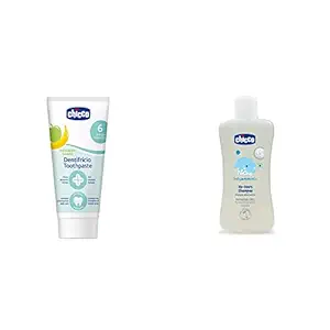 Chicco Toothpaste (Mela-Applebanana), 50ml & Chicco No Tears Shampoo (200ml)