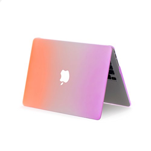 Macbook 12 Inch New Hülle(A1534),SongNi® Rubber Coated for MacBook Matte Surface Hard Shell Hülle Cover Protector for Apple Macbook 12 inch with Retina display(Purple/Orange) - 2