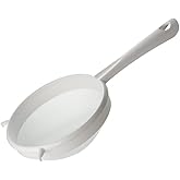 Fackelmann Sieve 19cm⌀, Strainer, Large, Fine Mesh, Plastic, 19x7x34cm, White
