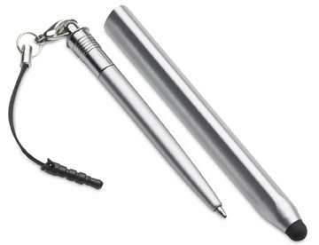 Eingabestift Mit Kugelschreiber Für Smartphones Und Tabletcomputer Clic Clac Grimsby Silber 93 X 9 X 9 mm