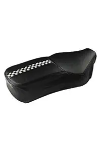 Elegant Custom Fit Bike Seat Cover for Jawa 42 (Gallop Black & White)