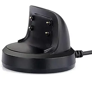 TASLAR USB Magnetic Charger Holder Dock Wireless Charging for Samsung Gear Fit 2 SM-R360/Gear Fit2 Pro SM-R365 Smart Watch, Black