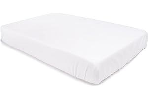 PEKITAS Prześcieradło 500 Nici 100% Bawełna 75x50cm / 80X50cm Regulowane Do Materaca Mini Łóżeczka/Baby Sleeve dla Chłopców i Dziewcząt z Elastycznym Pasem Pasuje do Next2me Next Standard