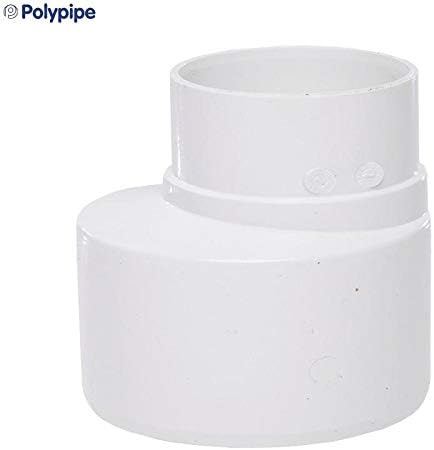 Polypipe Ring Seal Soil 110mm to Rainwater 68mm Reducer Adaptor Converter SD46w White