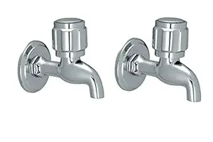 HPF Make in India Brass Delco Short Body Tap | Faucet Tap | Kitchen Tap | Bathroom Faucets and Tap - Set of 2 ( 0.5