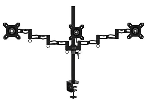 Duronic DM353 Monitor-Tischhalterung drei einen LCD/LED Computer Bildschirme / Fernsehgeräte mit Neig und Rotierfunktion