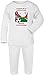 Hat-Trick Designs WEST HAM UNITED Football Baby Pyjamas set PJs Nightwear/Sleepwear-0-3m-White-I'd Rather Be-Unisex Gift