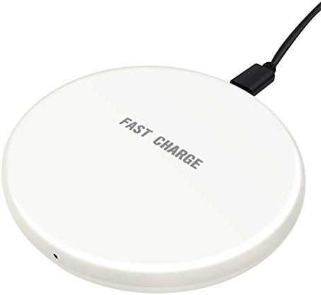 Fast Wireless Charger, Marktol Ultra-Slim Wireless Charging Pad Qi Charger For Apple iPhone 8/8 Plus, iPhone X, Galaxy Note 8, Samsung S8/S7/S6, Nexus 4/5/6/7, and More Qi-Enabled Device (White)