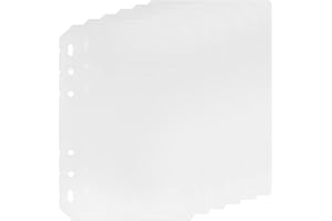 ZELTEN 6 pezzi A5 6 fori divisore raccoglitore di plastica divisore raccoglitore impermeabile 6 fori divisore per organizzatore personale (Divider, A5)