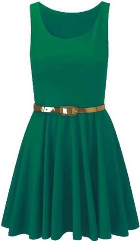 Swagg Fashions Women's Skater Dress M/L 12-14 Emerald Green