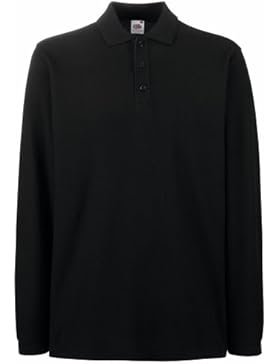 Fruit Of The Loom Premium Herren Polo-Shirt, Langarm