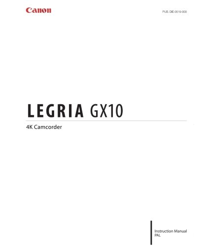 Preisvergleich Produktbild Canon Legria GX10 - Instruction Manual