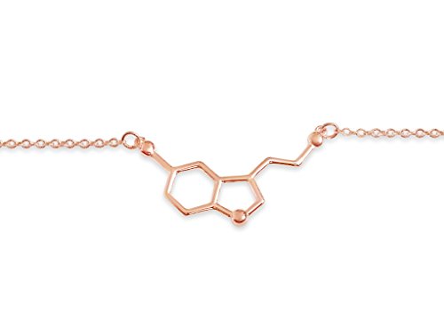 Rosa Vila Happiness Serotonin Molecule Bracelet, Happiness Bracelet, Happy Science Gift for Her, Ideal for Biology Major, College Graduation Gifts, Teacher Or Professor