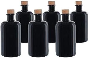 casavetro Bottigliette Vetro con Tappo Sughero - 500 ml - Bottiglia Vuota in Vetro per Vino, Liquore, Acqua, Succo di Frutta, Conserve, Latte, Olio, Birra, Vino, Estratti, Amari (6 x 500 ml)