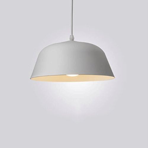GBYZHMH Aluminum Food chandelier walk Creative Bar table of a colored head Macaron staircase lighting master design iron staining lamp E27 (color: white, their size: 25*15 cm).