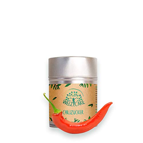 Azúcar SweetCare Chili, la sustitución de azúcar con Erythritol, a Stevia y Chili molido fino la alternativa natural azúcar
