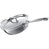 Le Creuset SSC6100-24 Gamme Magnetik - Sartén con tapa (sin revestimiento, 24 cm)