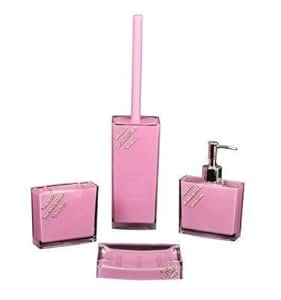 Gravidus 4-teiliges Design Bad Set Strasssteine Strass Seifenspender