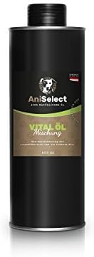 AniSelect - Food Oil Vital Mix for Dogs & Cats with Pumpkin Seed Oil - Barf Oil - Natural Product Handmade from Austria - only cold-pressed oils Omega3 & Omega6 (500ml)