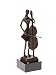 Produktbild Bronzeskulptur Cello Kontrabass Cellistin Figur moderne Orchsester Antik-Stil