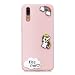 Produktbild Everainy Huawei P20 Pro Hülle Silikon Bumper Gummi Cover Hüllen für Huawei P20 Pro Handyhülle Stoßfest TPU Stoßstange Candy Farbe Schutzhülle (Rosa/Einhorn)