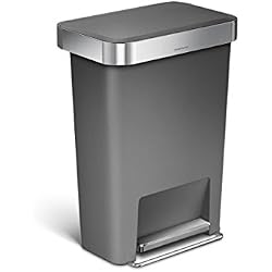 Simple Human CW1386CB 45L Liner Pocket Bin, Plastique, Gris, 32 x 47 x 63,5 cm
