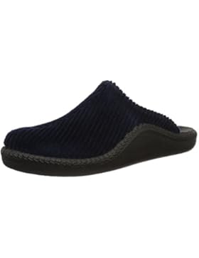 Romika Herren Mokasso 220 Pantoffeln | Echtleder-Pantoffeln für Herren | Bequeme Cord-Slipper aus Frottee